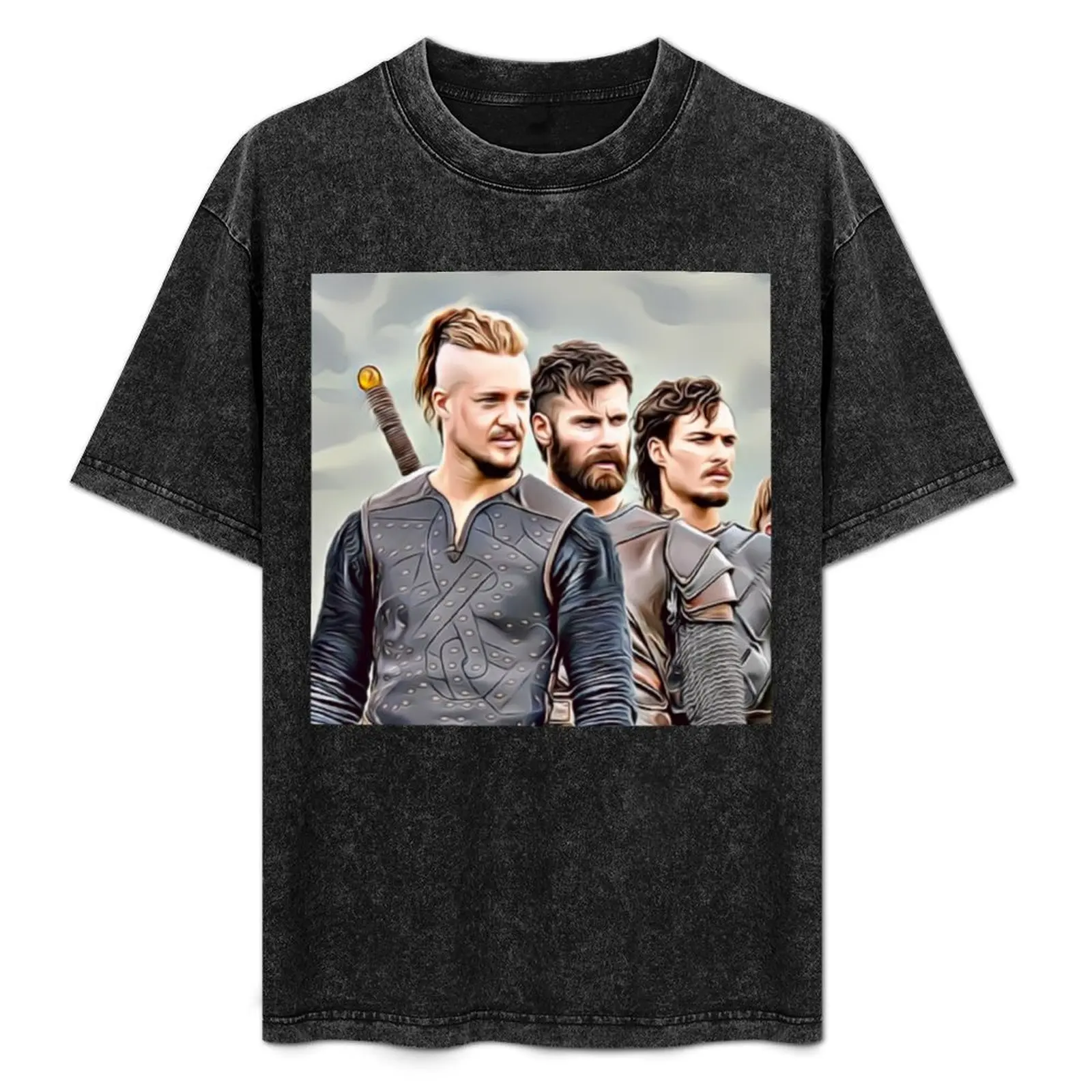 

The Last Kingdom, Uhtred of Bebbanburg, Finan,Sihtric,art T-Shirt Sun Protective Outdoor Tee Top