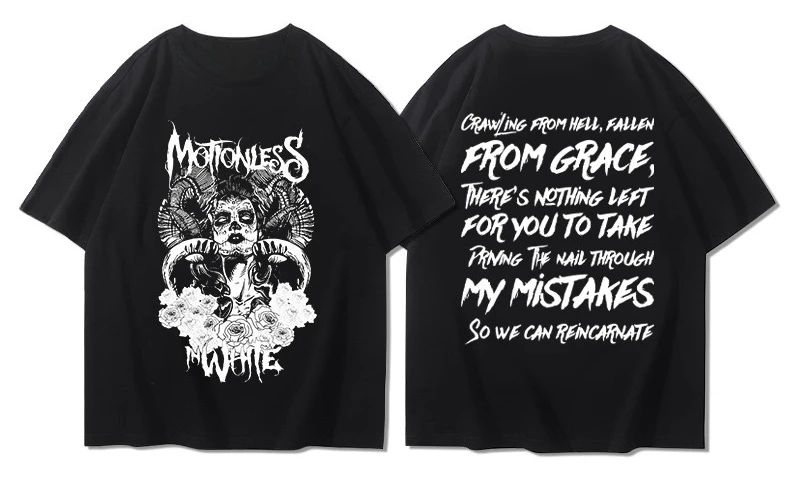 Youdaoplaceholder0 باللون الأبيض المتشددين الفرقة الطرفية قصيرة الأكمام الرجال الصيف ثلاثية الأبعاد تي شيرت مطبوع #3