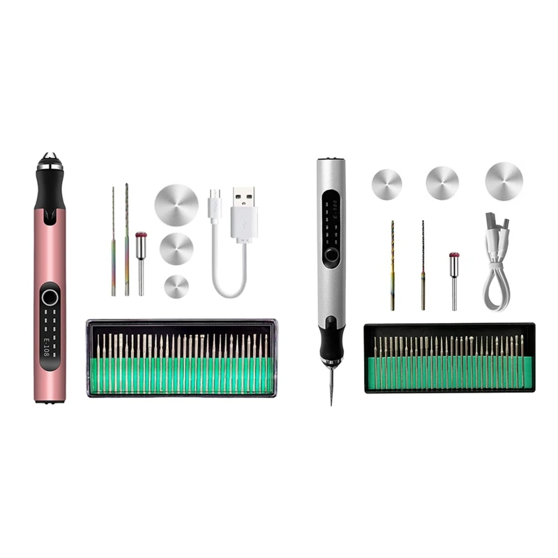 Caneta Micro-Gravação Portátil, Precisão Profissional com Scriber com Bits, USB Recarregável