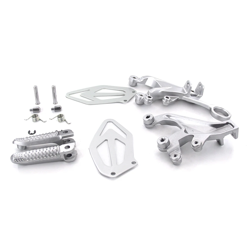 Front Foot Rests Pedal Accessories Parts For BMW S1000RR 2015-2017 2016 Motorcycle Folding Bracket Assembly Kit Silver