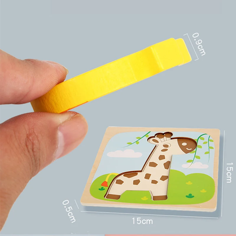 고품질 3D 나무 퍼즐 아기 만화 동물 교통 퍼즐 조기 학습 인식 게임 퍼즐 장난감 어린이를위한 선물