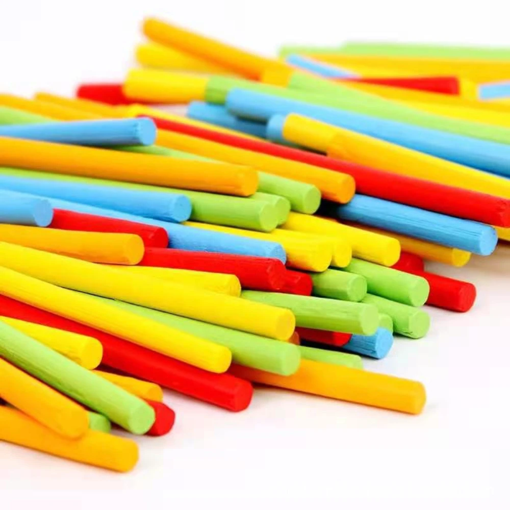 100pcs/8cm Math Color Counting Stick Children\'s Learning Educational Toys Preschool Math Learning Tools Montessori Teaching Aids