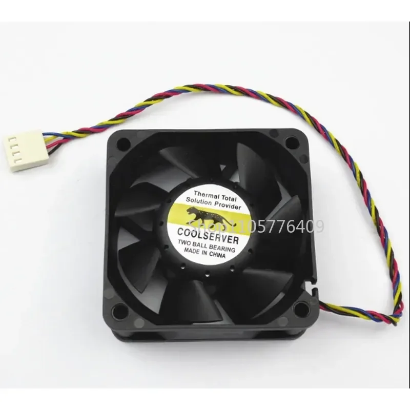XINYI New Leopard Fan 6025 for High-Speed CPU 4-Wire Temperature-Controlled Speed Regulation 6 cm Server Cooling Fan 0728