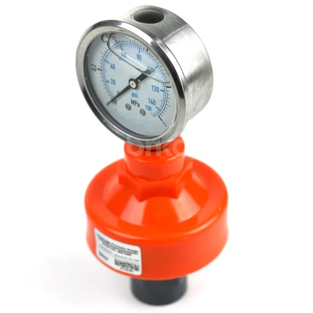UPVC internal thread diaphragm pressure gauge PVC/PP/PVDF corrosion resistant, shock resistant pressure gauge
