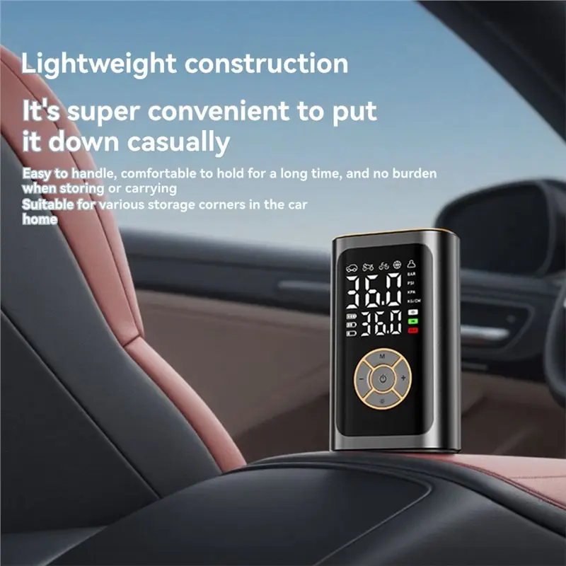 AWAH Tire Inflator Portable Air Compressor With Digital Pressure Gauge 6X Fast Inflation Cordless Air Pump Tires LED Light #5