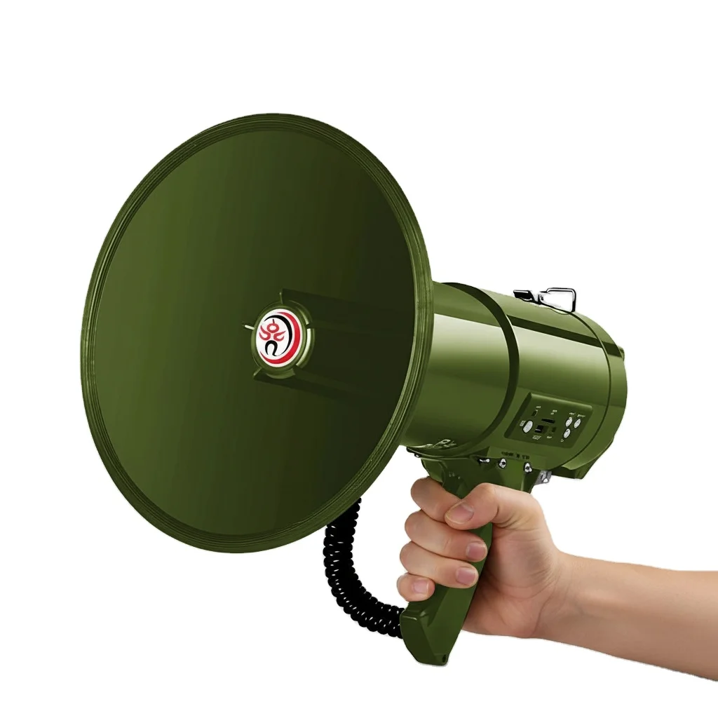 2026 [50W High Power] CR-87 Megaphone Loudspeaker With 240s Record 1000m Projection For Outdoor & Computer Use