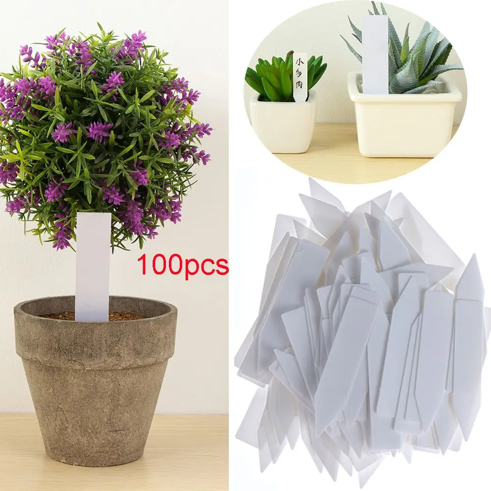 100Pcs PVC Seeds Greenhouse  Waterproof Garden Tools Nursery Pot Seedling Tags Plants Label