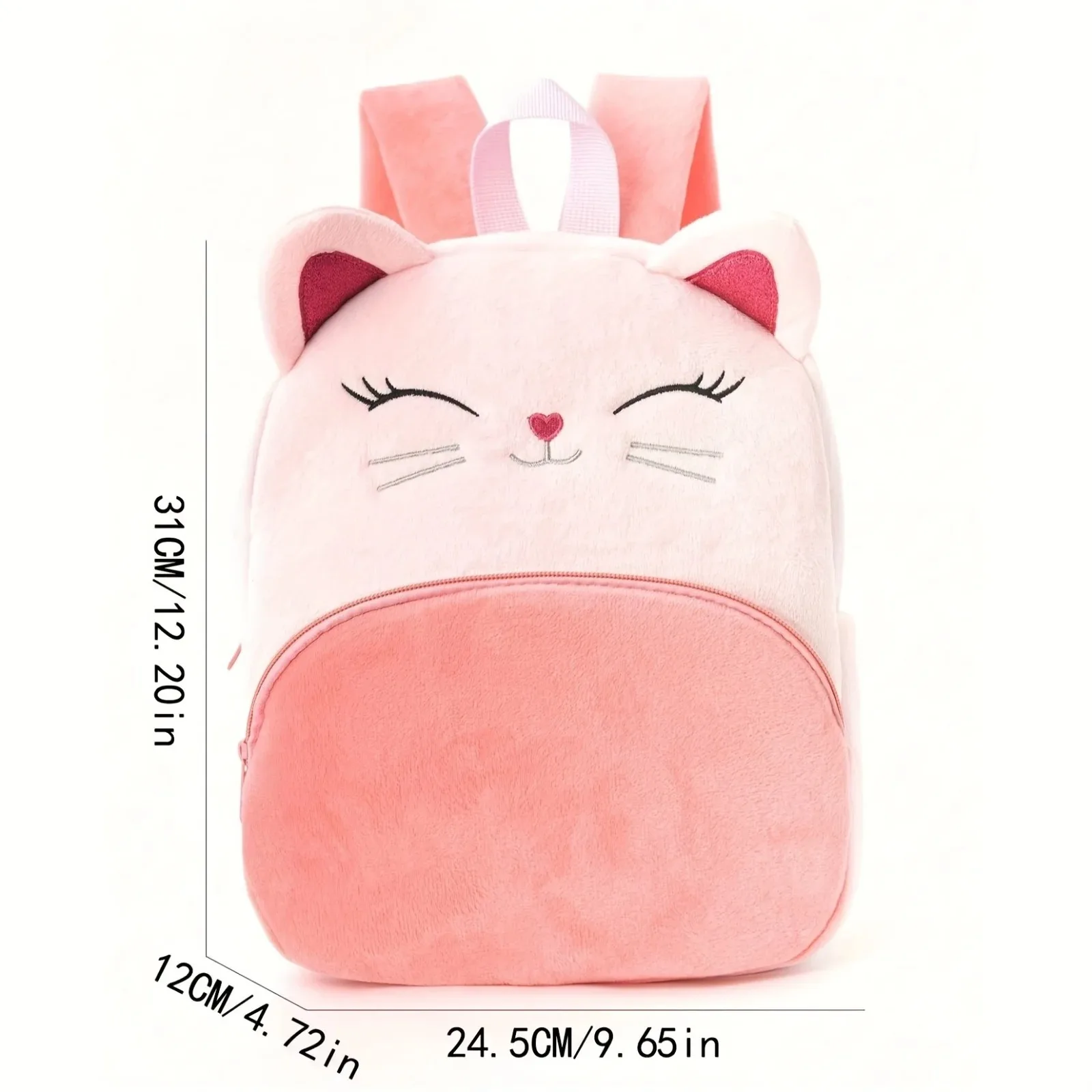 Plecak z kreskówkowym kotem z możliwością personalizacji imieniem dla dziewcząt, haftowany tekst, idealny do szkoły/podróży na zewnątrz, torba rekreacyjna i na powitanie w nowej szkole.