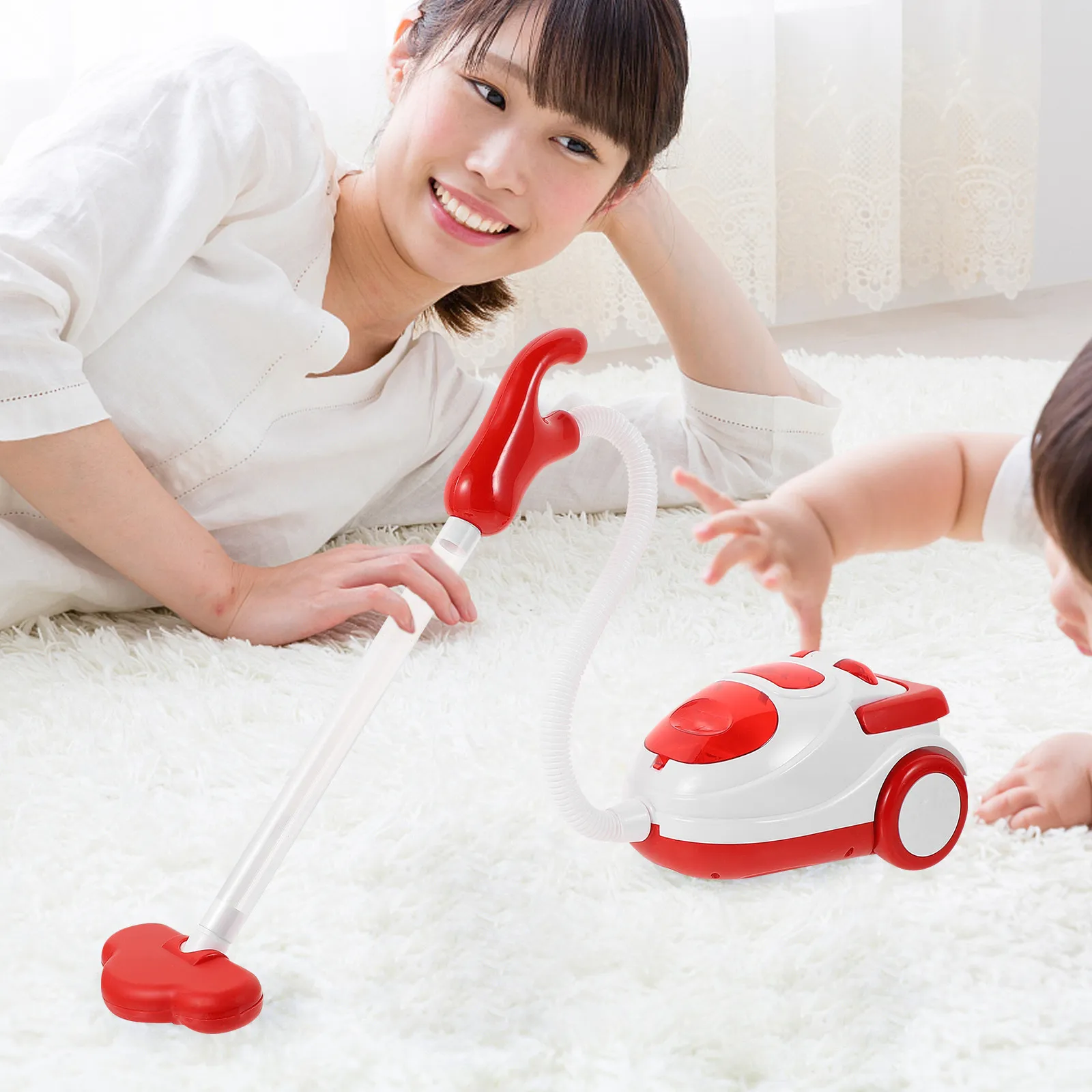 

1 шт. Мини-пылесос: креативная игрушка-имитация уборщика, безопасный пластиковый развивающий подарок для детей, имитация бытовой техники