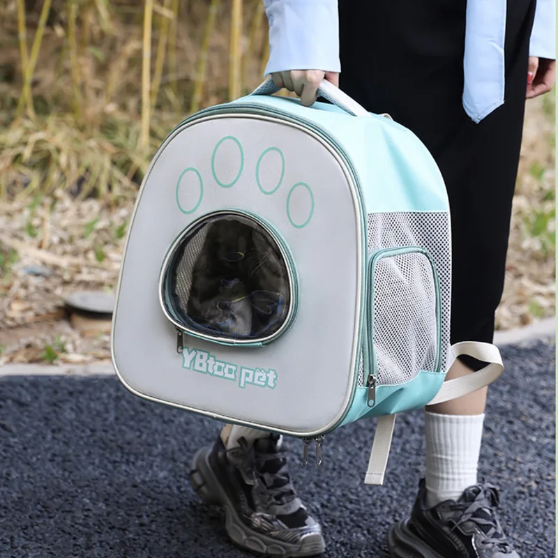 Convenient Going Out Cat Backpack Large Capacity Shoulder Bag Breathable Foldable Pet Carry Visual Window Transport Crate