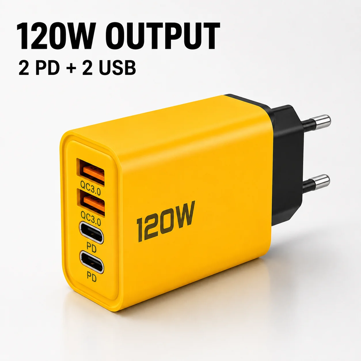 4 Port Type C USB PD Charger QC3.0 Fast Charging Power Adapter for iPhone 16 15 Samsung Xiaomi Huawei Mobile Phone