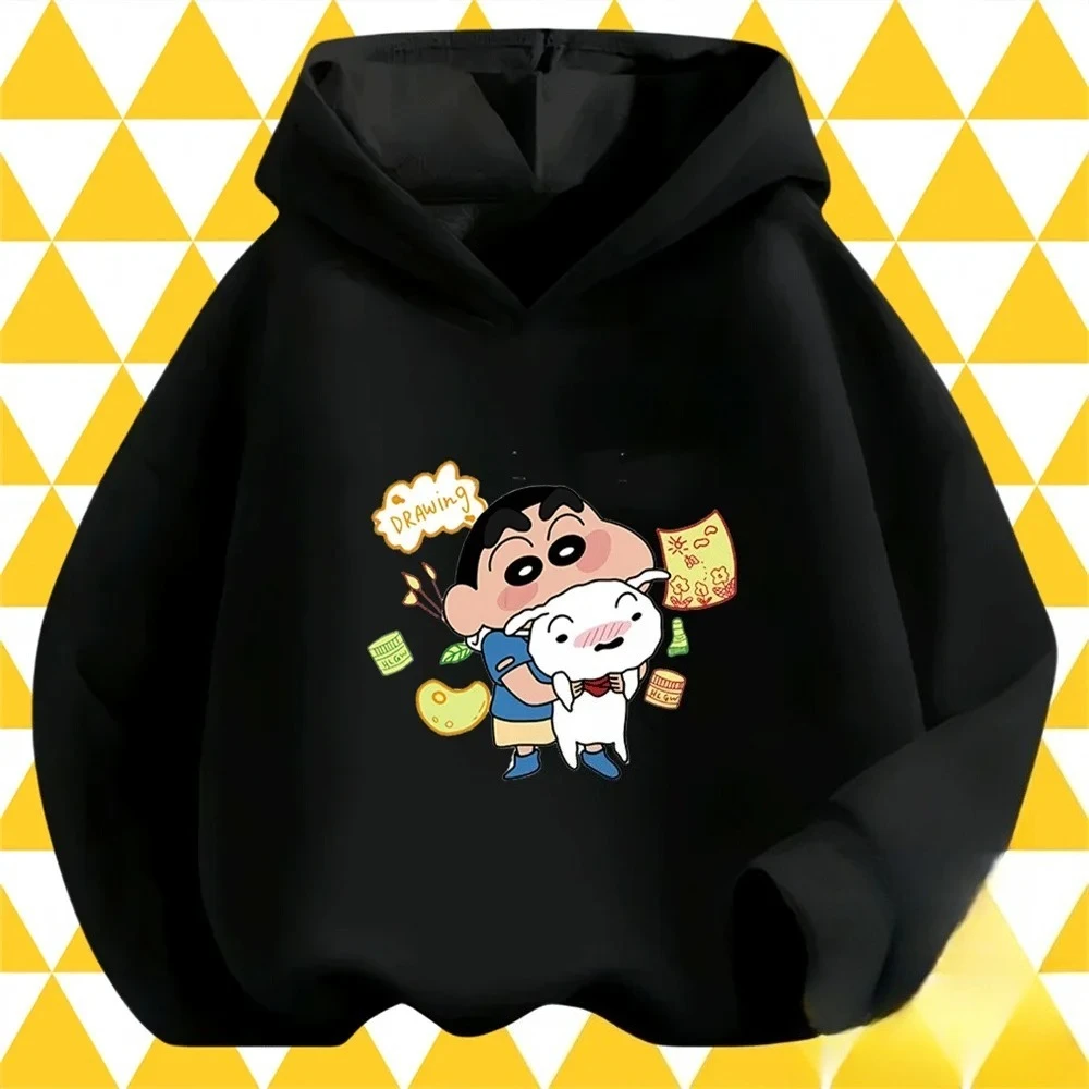 في عام 2025، ملابس أطفال مطبوعة من Crayon Shin-chan Harajuku الأكثر مبيعًا، أزياء شارع الخريف، سترة رياضية للأولاد