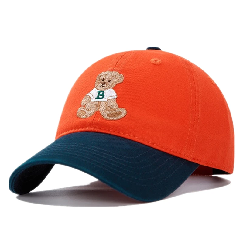 حار بيع للجنسين قبعة بيسبول صغيرة مع جميل الدب التطريز الرياضة في الهواء الطلق أبي قبعة قابل للتعديل للرجال والنساء