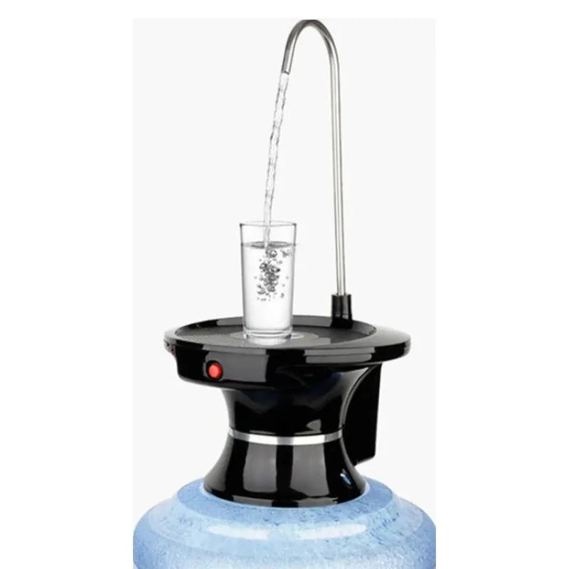 Portable Rechargeable Water Dispenser Pump, Strong Flow Low Noise, Large Tray, Fits 5Gal Jug