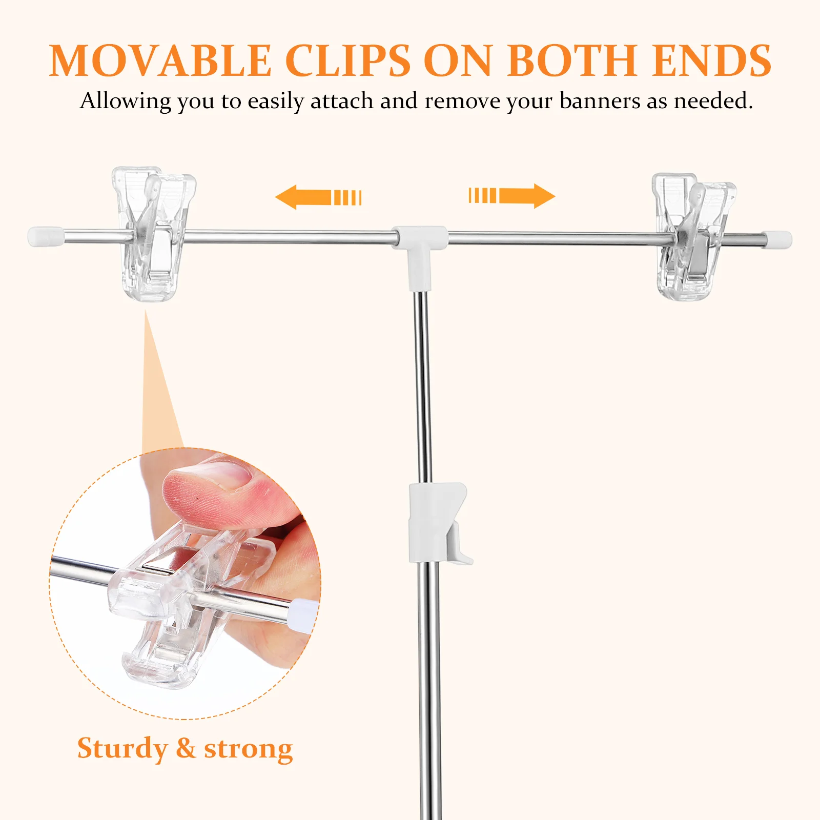 Adjustable Banner Stand Advertising Display Tripod Supermarket Poster Signage Stands For