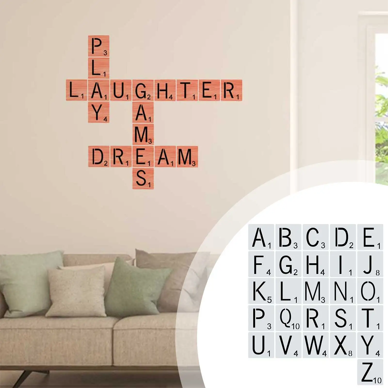 Englische Alphabete/Buchstabenschablonen zum Malen. Erstellen Sie individuelle Schildervorlagen für DIY-Wände