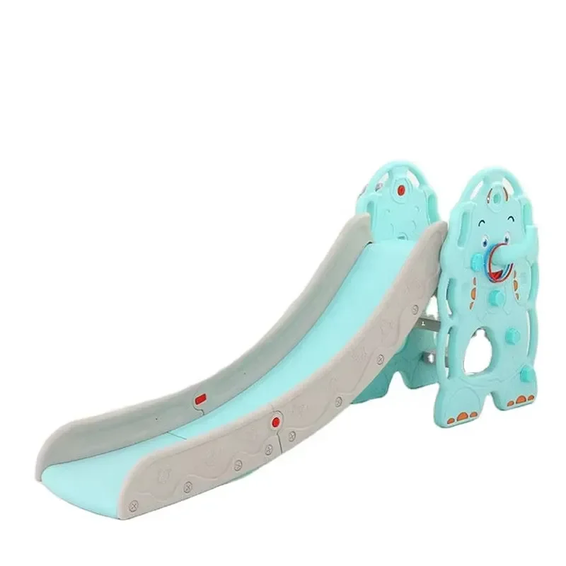 Unique design cartoon style long slide indoor non-toxic plastic safety children's slide