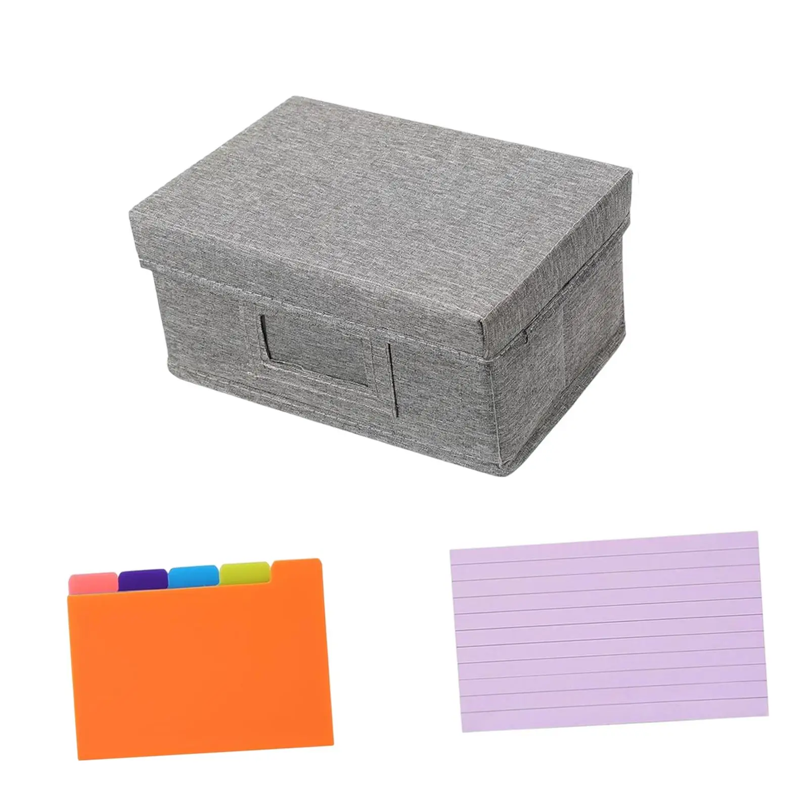 Index Card Dividers Box Container Foldable Large Capacity with Lid Lightweight Organizer