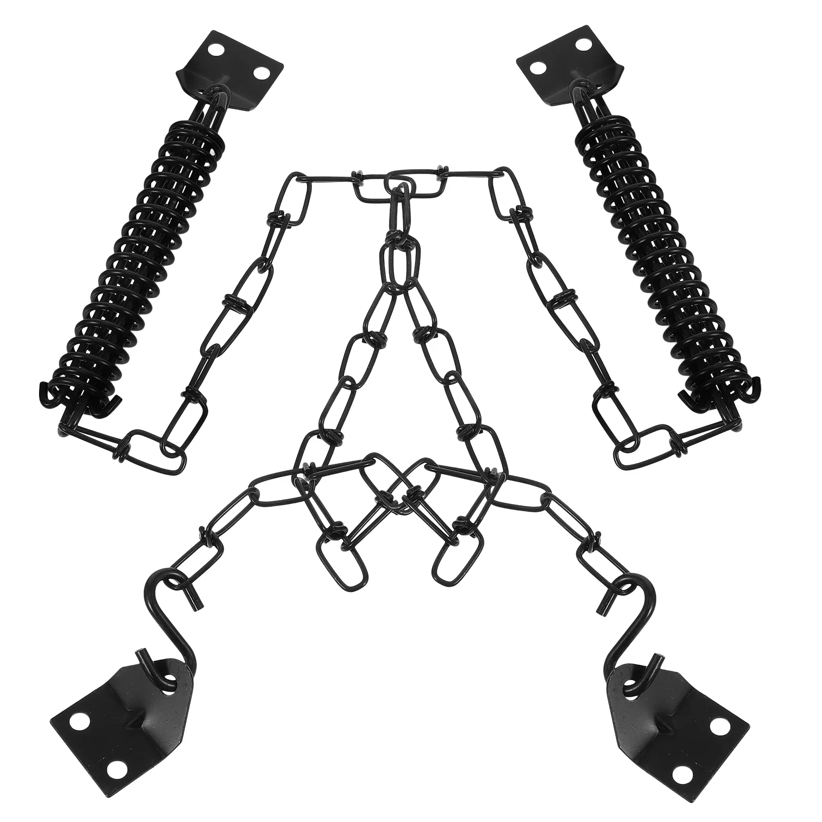 

2 set Heavy Duty Storm Door Chain Lock Safety Spring Security Door Guard Adjustable Windproof Chain For Interior Exterior Doors