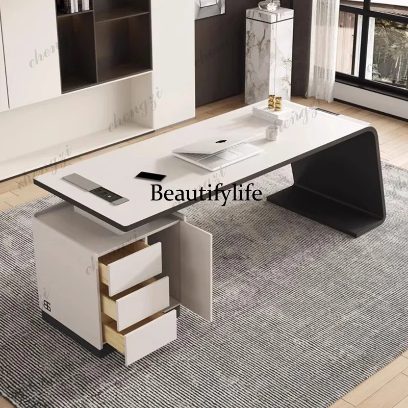 Luxury Paint Office Desk High-end Simple Modern Creative Boss Desk President Manager Mesas De Escritorio