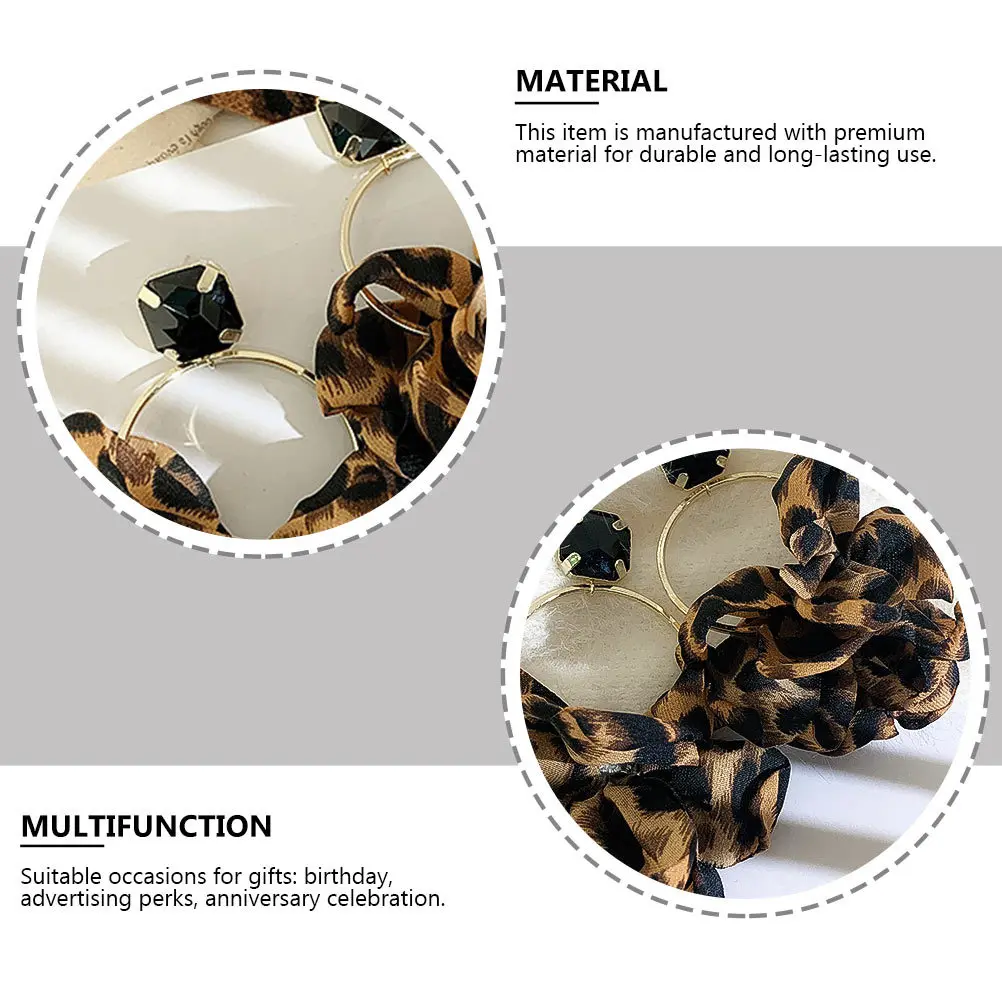 

Leopard Print Large Earrings Dangle Creative Hook High Quality Drop Dangler Miss