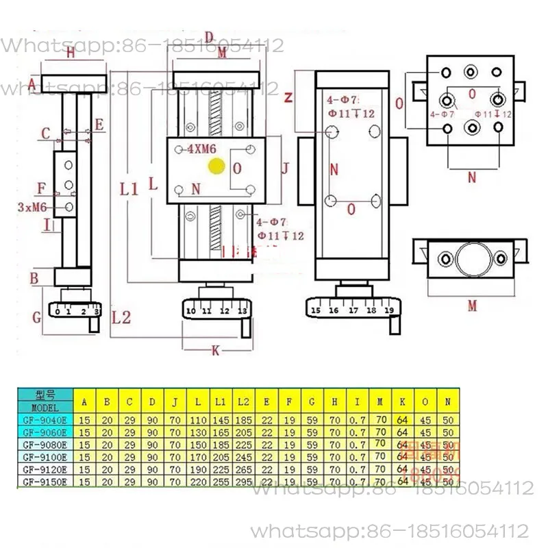 Z-axis Linear Module of Precision Vertical Sliding Table Worktable Dovetail Slot Sliding Table Sliding Screw Table Welding Tool