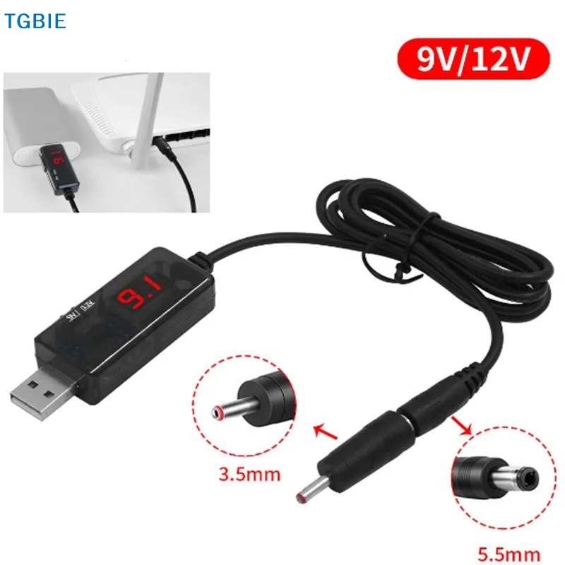 [TL]【TL】USB Boost Converter DC 5V To 9V 12V Step Up Converter Cable Connector For Power Supply Charger