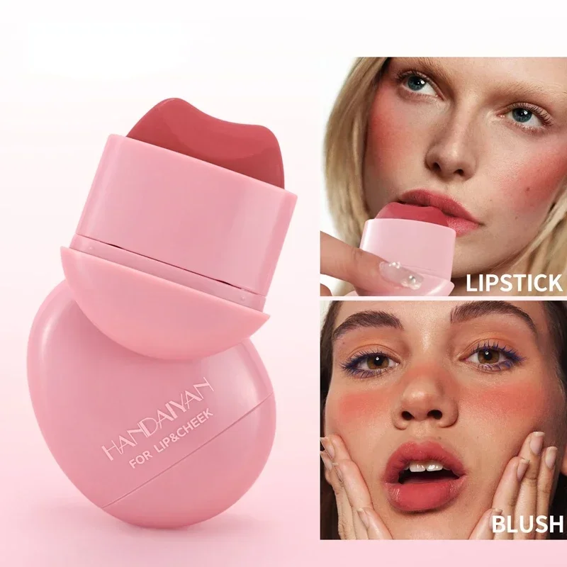 Dual-Use-Lippen, Wangen, Rouge, Balsam-Stick, leicht zu verwischen, Wangenlippen, getönt, feuchtigkeitssparend, natürliches, langanhaltendes, mattes Make-up, einfarbig