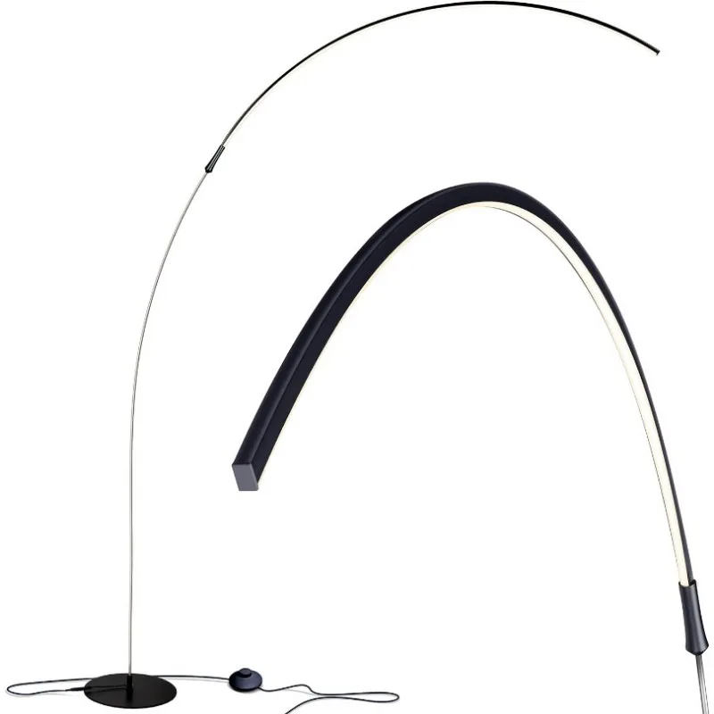 lampada de assoalho arco sparq lampada ultra brilhante para salas de estar lampada de pe inteligente regulavel de vias alta contemporanea 01