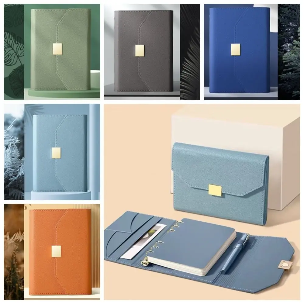 

Journal Agenda Planner A5 A6 Binder Notebook Paper Cover Organizer Diary Notepad DIY Binder Notebook PU Leather Minimalism