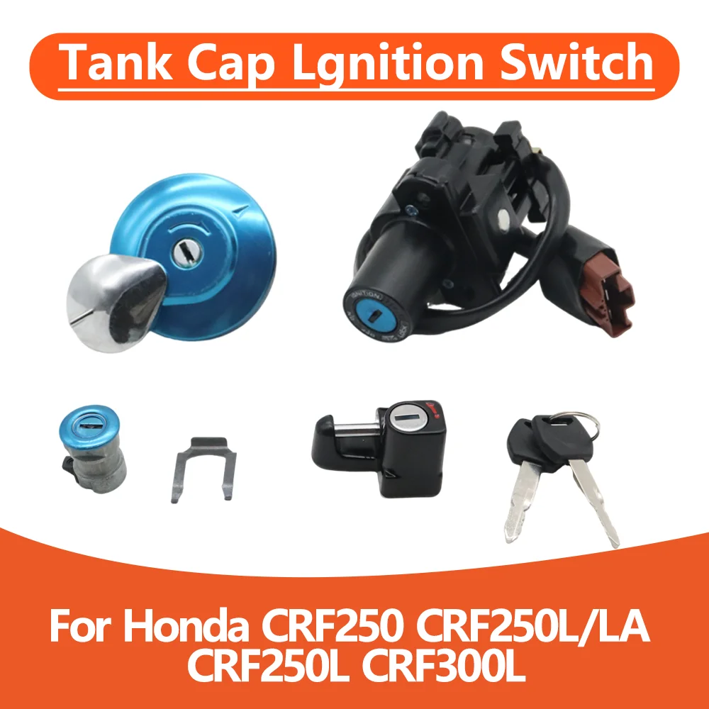 

Комплект замков зажигания, крышки бензобака и сиденья с ключами для мотоциклов Honda CRF250, CRF250L, CRF250LA, CRF300L, CRF 250 L LA