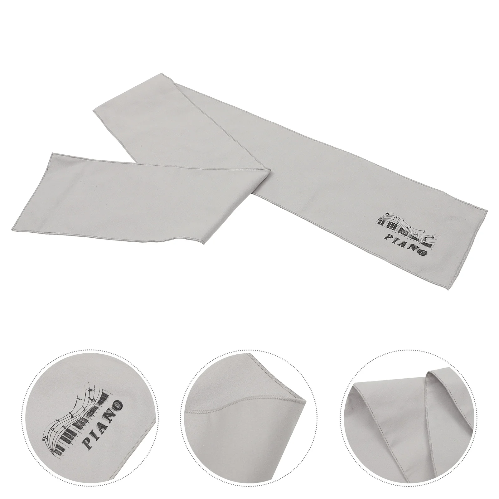 

88 Keys Digital Piano Dust Cover Grey Thickened Fleece Fabric Protective Keyboard Cloth Cover for Electronic