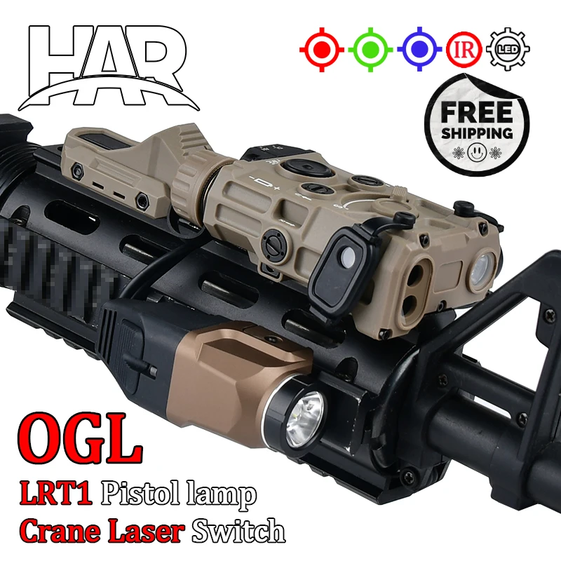 

WADSN TR7 M300 M600 X300 X400 OGL Pistol lamp AXON SWITCH Weapon LR1 Strong Flashlight LED Hunting for GLOCK 17 19 FIT 20MM RAIL