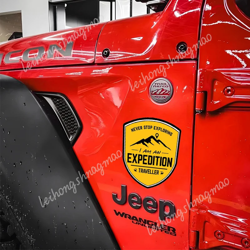 Naklejka samochodowa Expedition Travel Nigdy nie przestawaj odkrywać wodoodpornych akcesoriów dekoracyjnych Naklejki winylowe do użytku terenowego 4X4 Camping