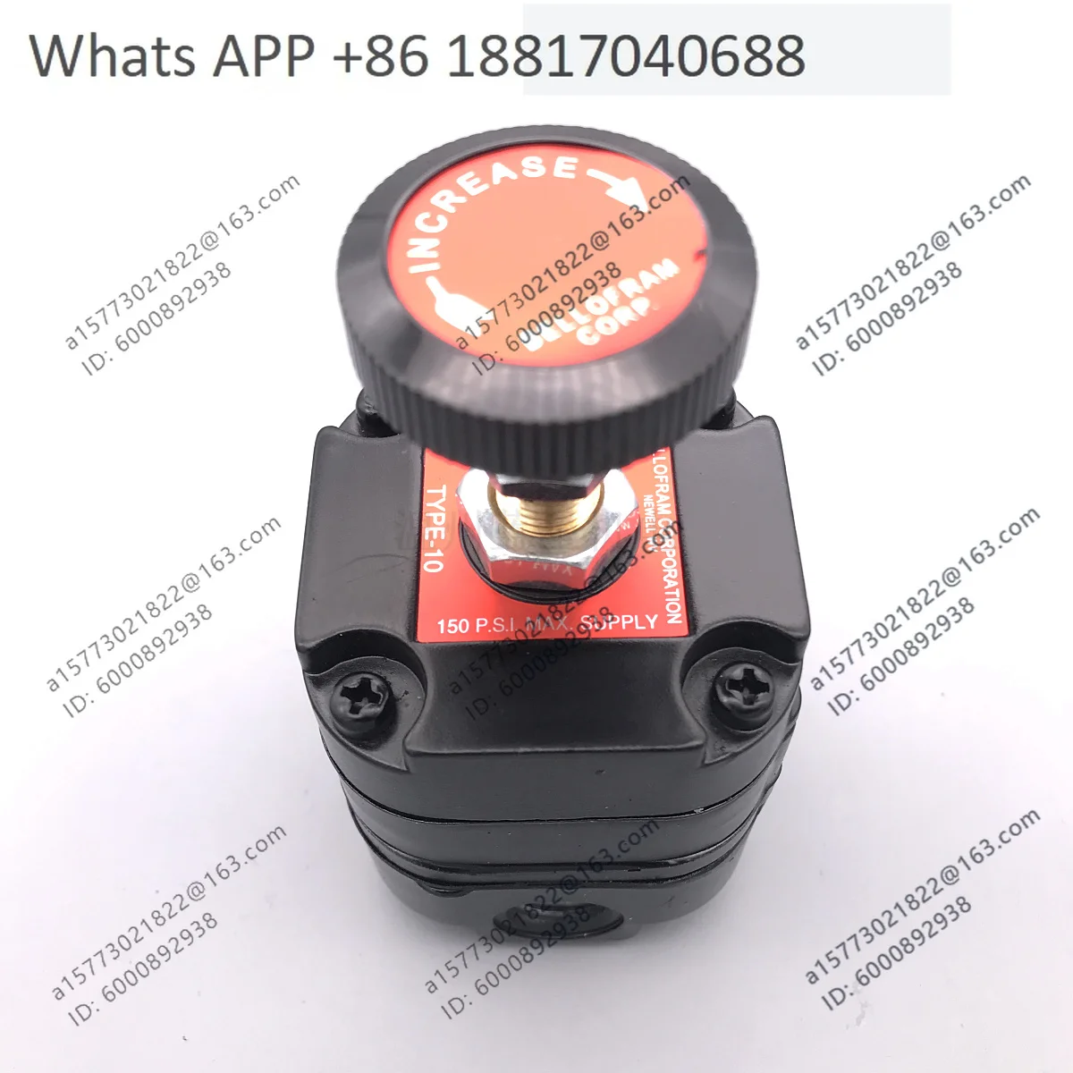 High quality, TYPE-10 2~ 120PSI pressure regulating valve 962-191-000 black precision pressure reducing valve