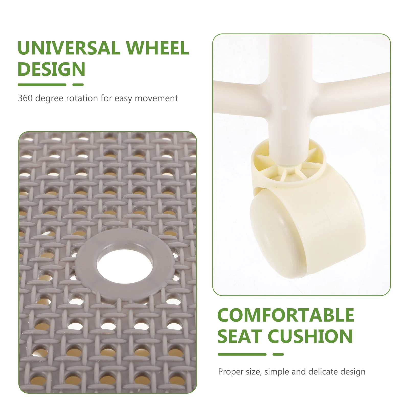 

Round Low Stool with Wheels Swivel Rolling Stool for Pedicure Home Nail Salon Use Multipurpose Flexible Compact Design Strong