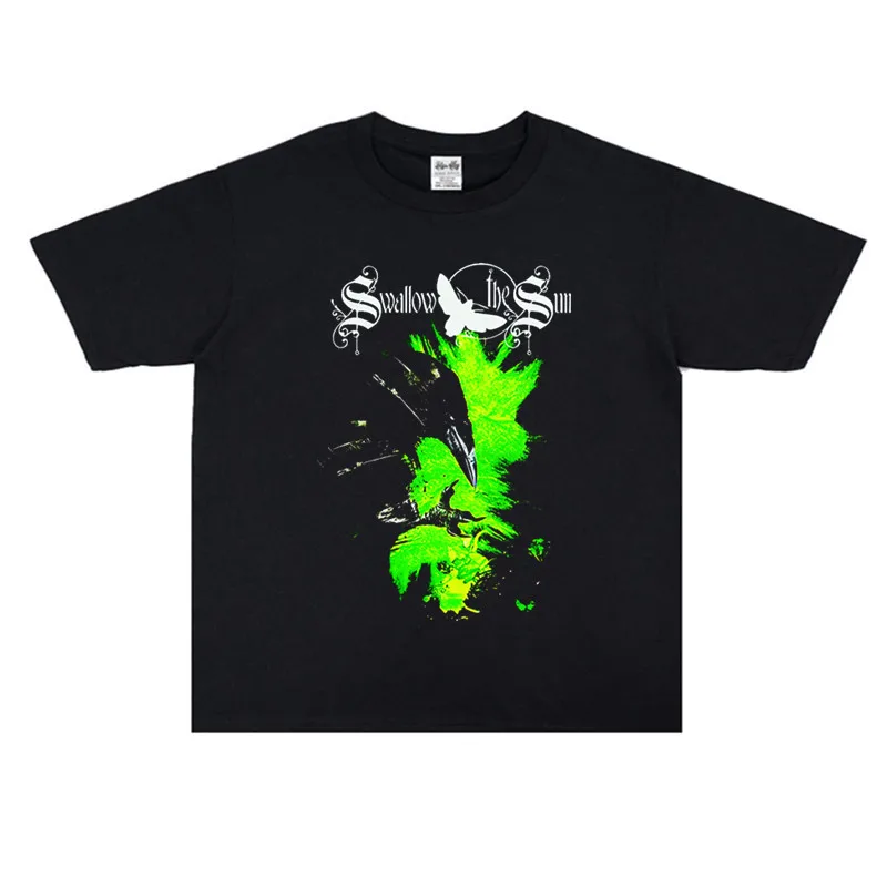 Melodic Death Doom Metal Rock Swallow The Sun Band Print T-shirt Short-sleeved Loose Women's Shirt