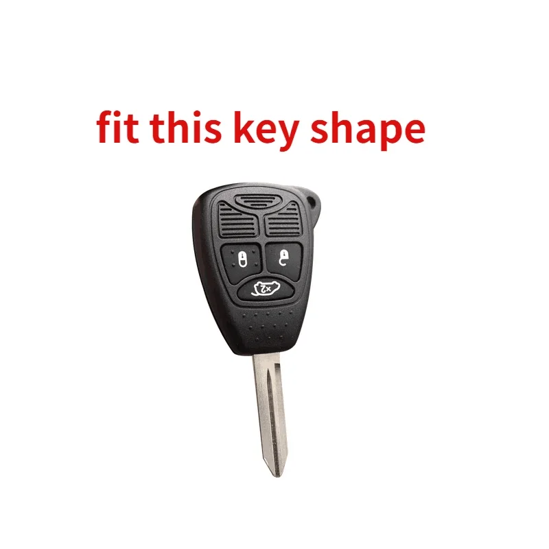 Zinc Alloy Leather Car Key Case For Jeep Wrangler Compass Patriot Liberty Chrysler 300 PT Dodge JCUV Caliber Nitro Accessories