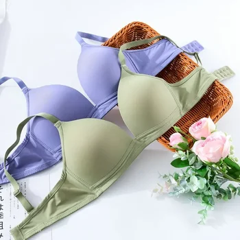 Soft Intimate ชุดชั้นในสตรีชุดนอน Lenceria Bra เซ็กซี่ Intimates ชุดชั้นในสตรีชุดชั้นในขนาดเล็กขนาด A B ถ้วย