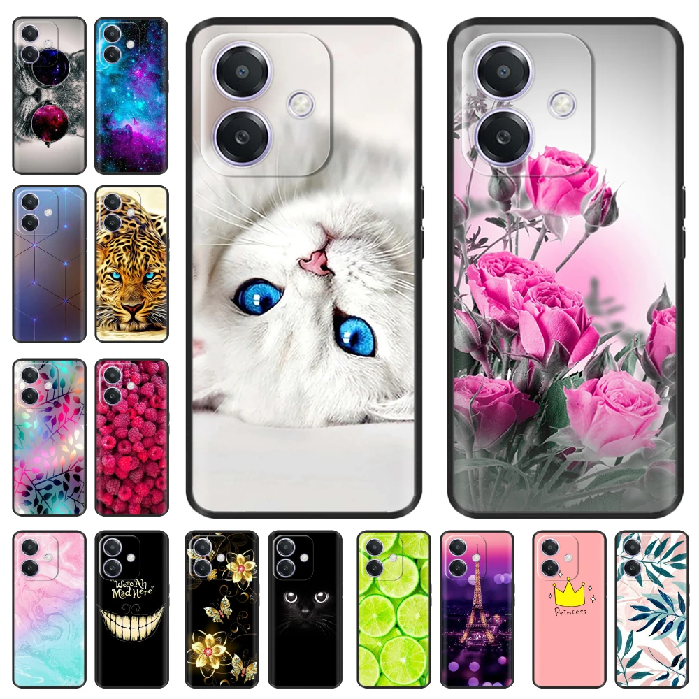 Phone Case For OPPO A3x A3 Back Cover Case Black Silicone Soft Funda Para For OPPO A3x A3 4G 5G Case Protective Shell Etui Coque