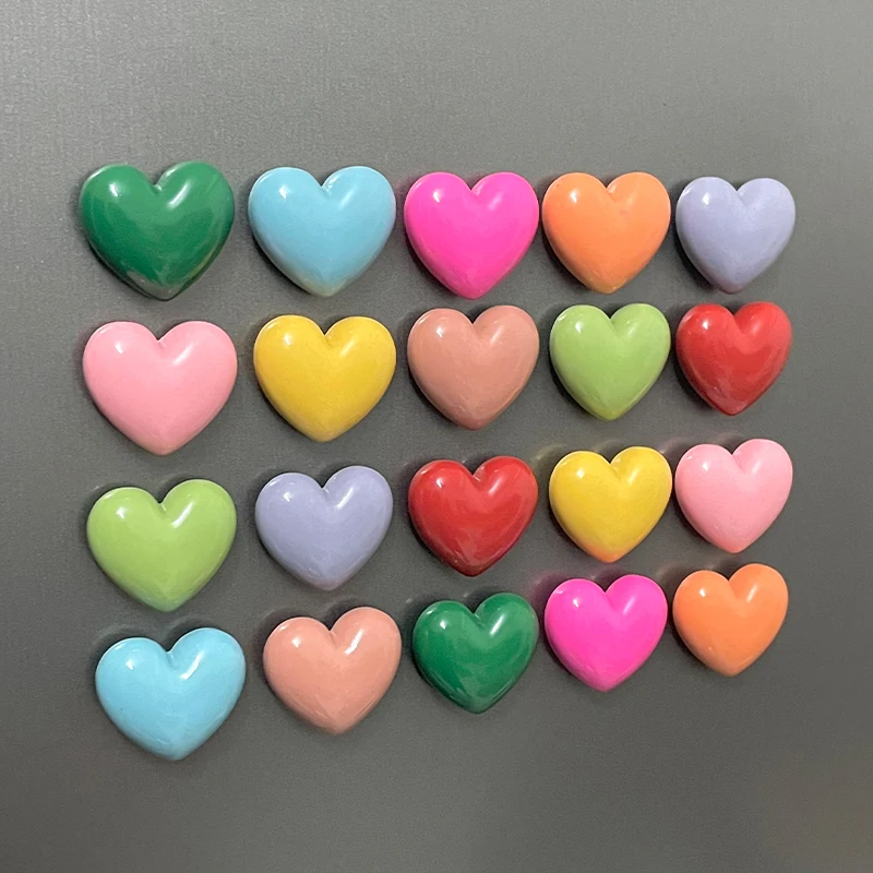 10Pcs Colorful Cute Heart Refrigerator Magnets For Children Gifts Funny Small Fridge Magnet For Photo Wall Magnetic Decoration