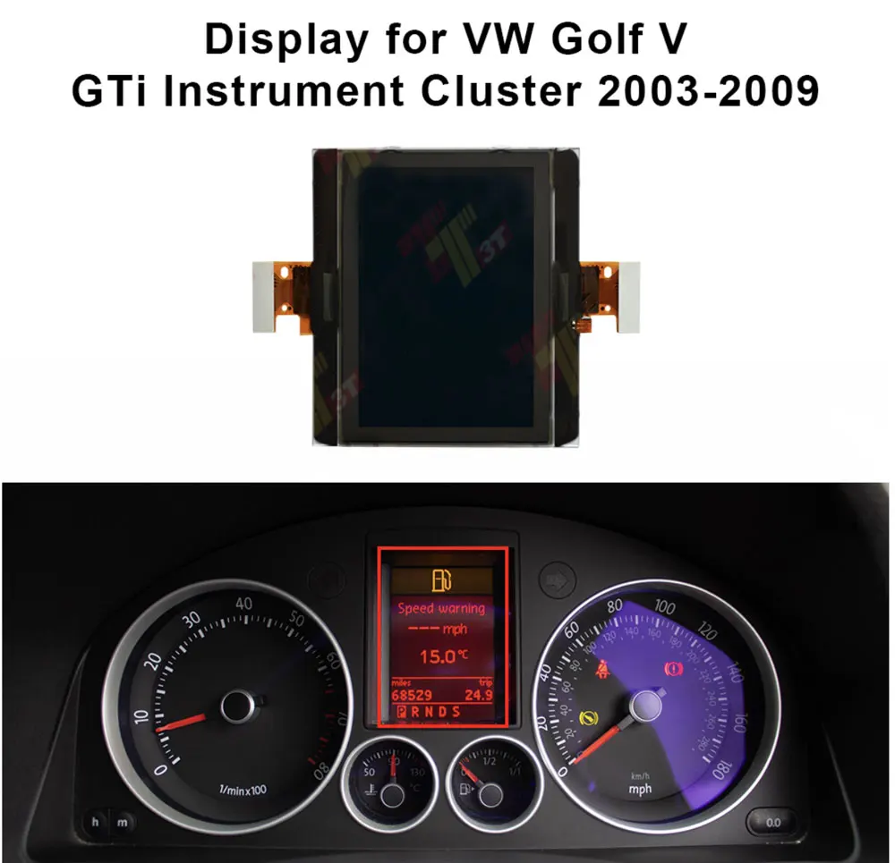 Speedo Dashboard LCD Display for VW Passat Jetta Golf V GTi Touran For Skoda Octavia Instrument Cluster