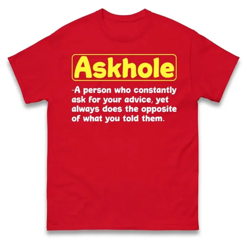 T-shirt drôle et sarcastique avec le sens du mot « Askhole »