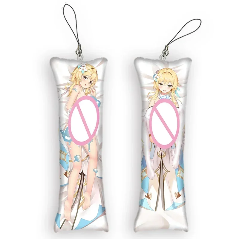 

New Pattern Mini Pendant Lumine Dakimakura Keychain Double Sided Anime Body Mini Pillow Key Chains Cute Gift