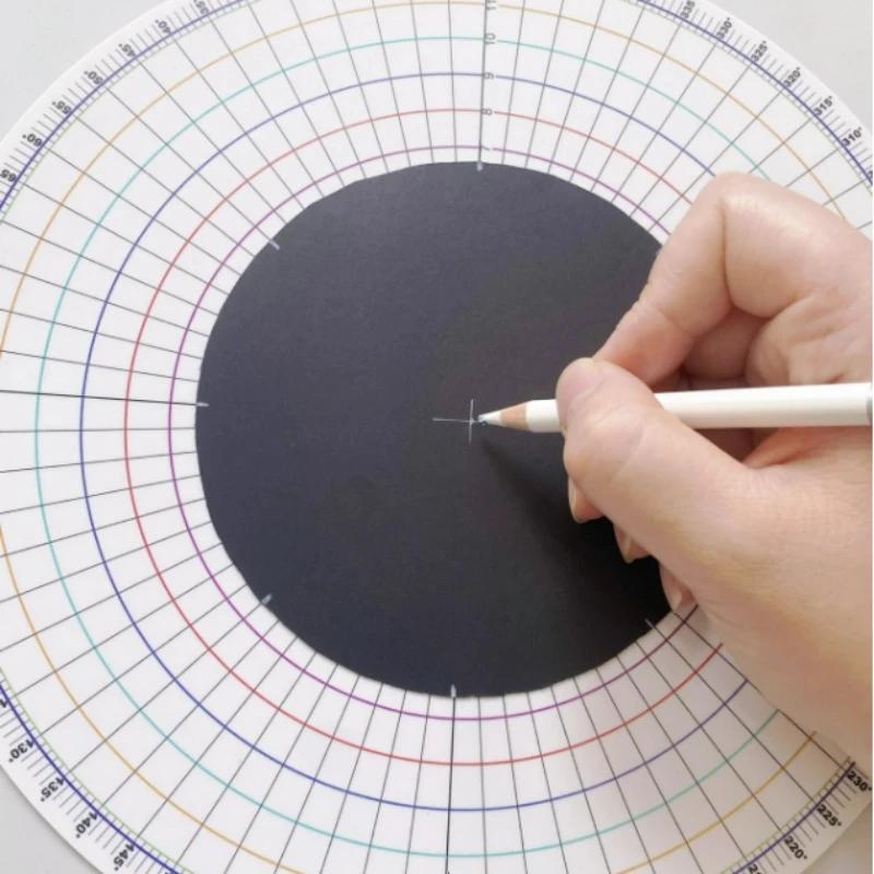 26cm Ceramic Circular Divider, Circular Isometric Card Divider, DIY Ceramic Underglaze Painting  Pad Drawing Tool Auxiliary