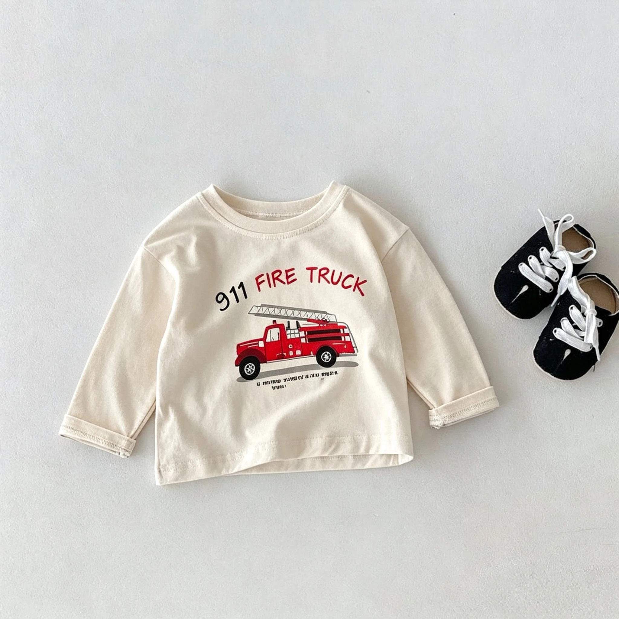 Children's Clothes Long Sleeve Tops Printed Fashion Baby Girl Boy Casual Bottoming Shirt Simple Versatile Kids Autumn Clothing