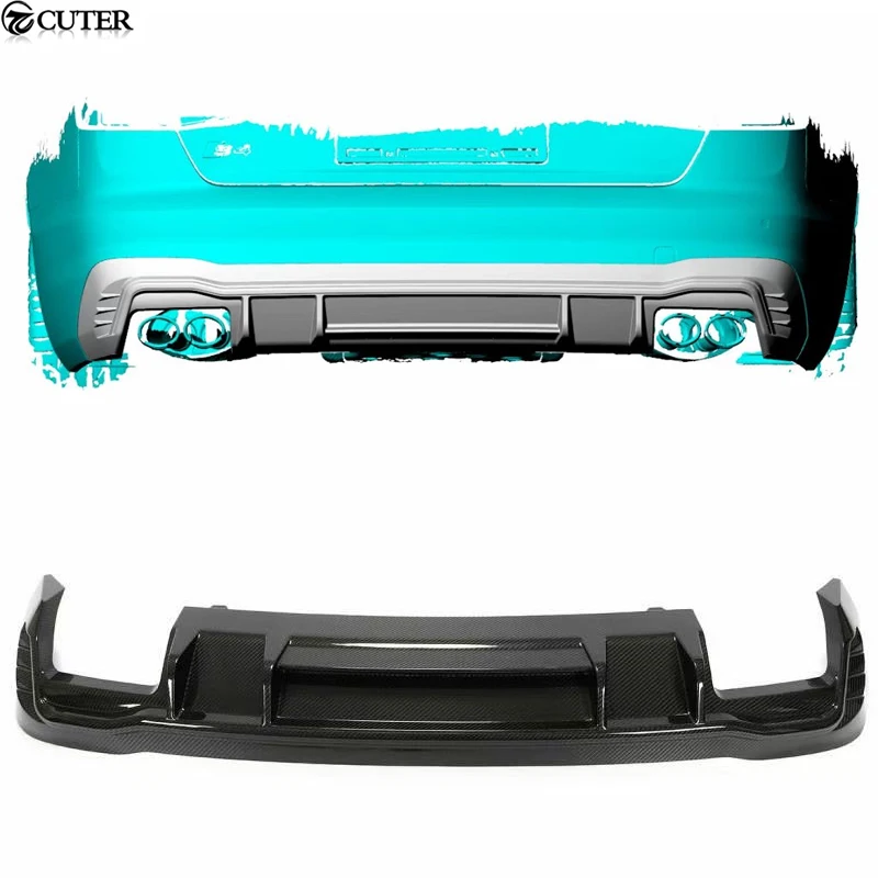 A4 B9 Sline S4 Dry Carbon Fiber Rear Bumper Diffuser Lip for Audi A4 B9 S4 Car Boby Kit 2020