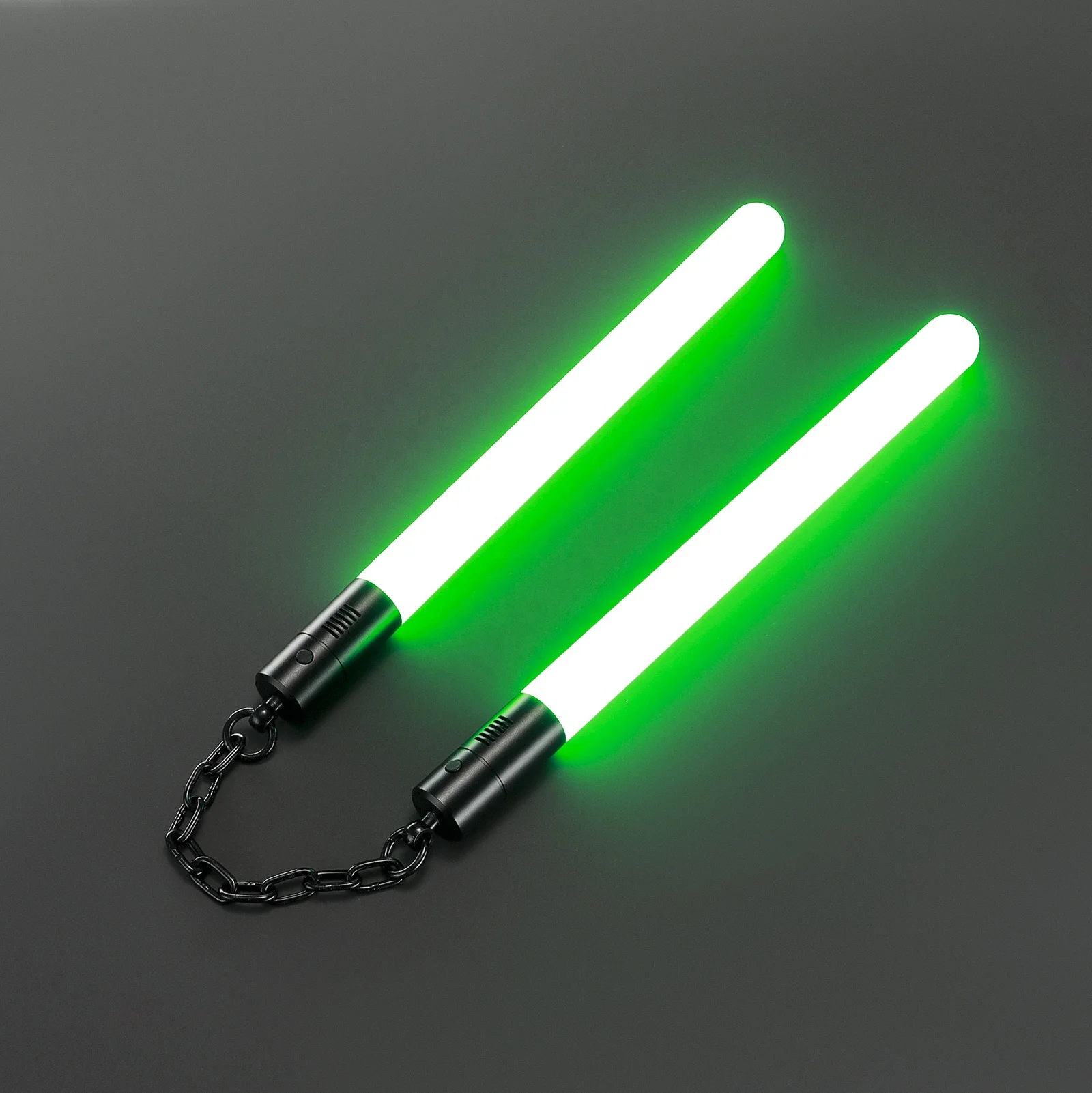 Nexussabers Aluminum Alloy Nunchucks High-Light LED Glow Stick Infinite Color Changing Saber Bright Toys Gift without sound