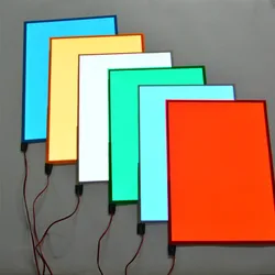 A5 Size 21 x14.8cm EL Panel Backlight Led Glowing Panel LED Electroluminescent Backlight With DC12V Inverter 5V USB 3V Battery