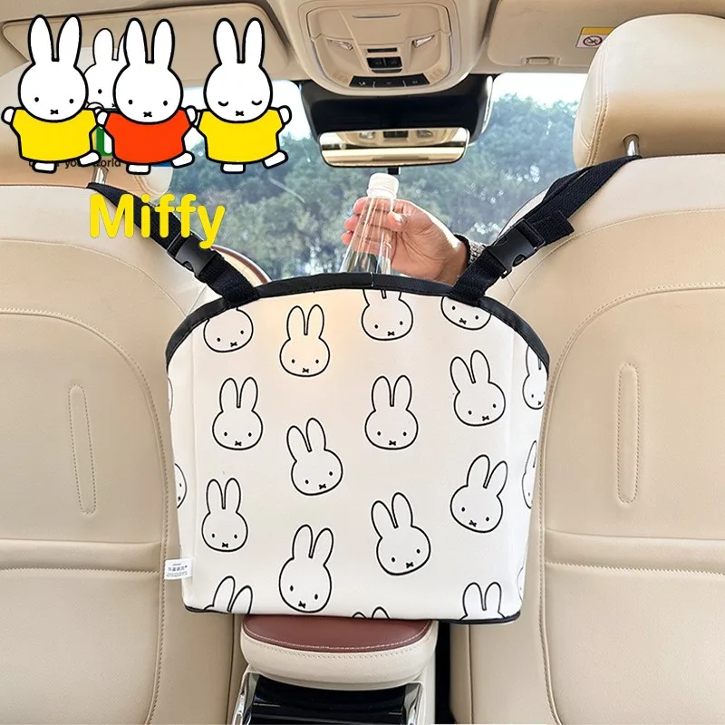 

Kawaii Miffy Car Storage Bag Cute Car Seat Back Storage Box for Car Creative Practical Multi-functional Bag Pouch